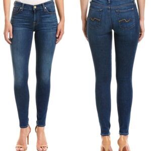 7 For All Mankind Gwenevere Skinny Jeans Dark Wash Sz 25